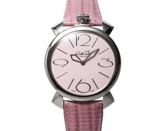 ガガミラノ スーパーコピーGaGa MILANO 時計 マニュアーレシン46mm ライトピンクレザー 5090.05